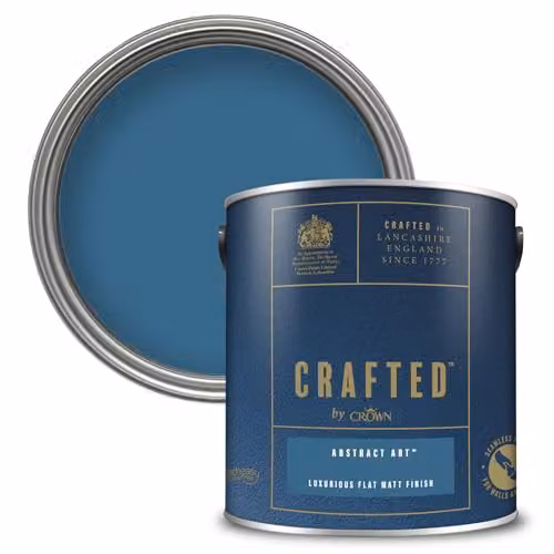 Crown Crafted Abstract Art Matt Emulsion Blue Paint 2.5L – 2