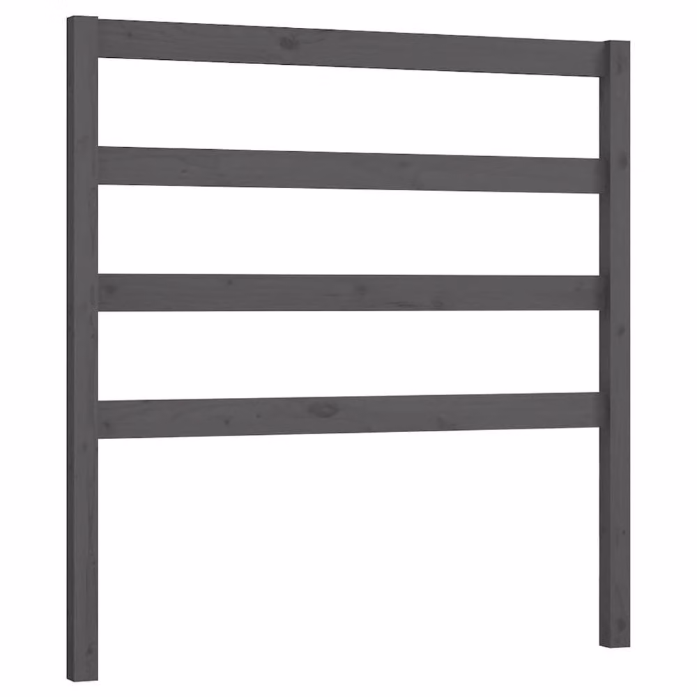 Berkfield Home Beautiful Bed Headboard in Grey Solid Pine Wood, W/D/H: 96 x 4 x 100 cm – 2