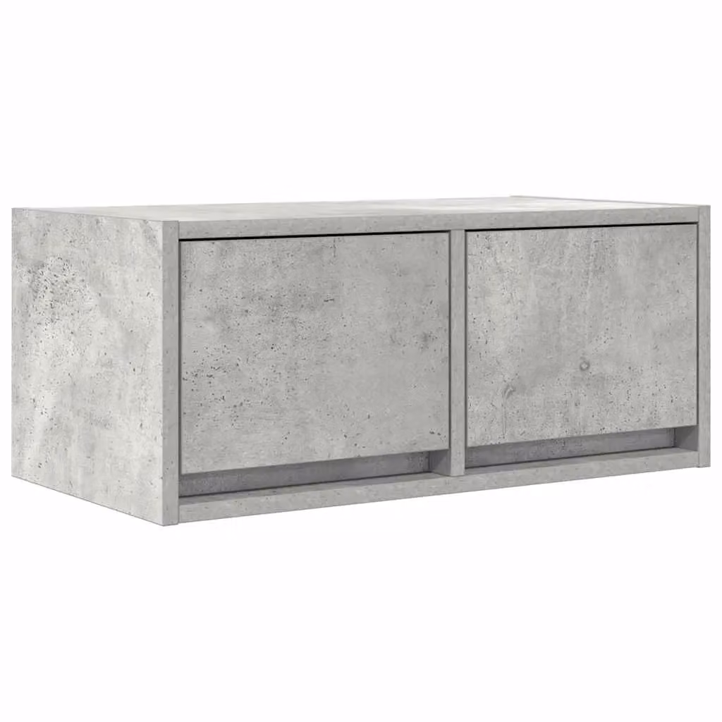 Berkfield Home Wall Mounted TV Cabinet in Concrete Grey, W: 60 cm, D: 31 cm, H: 25.5 cm – 2