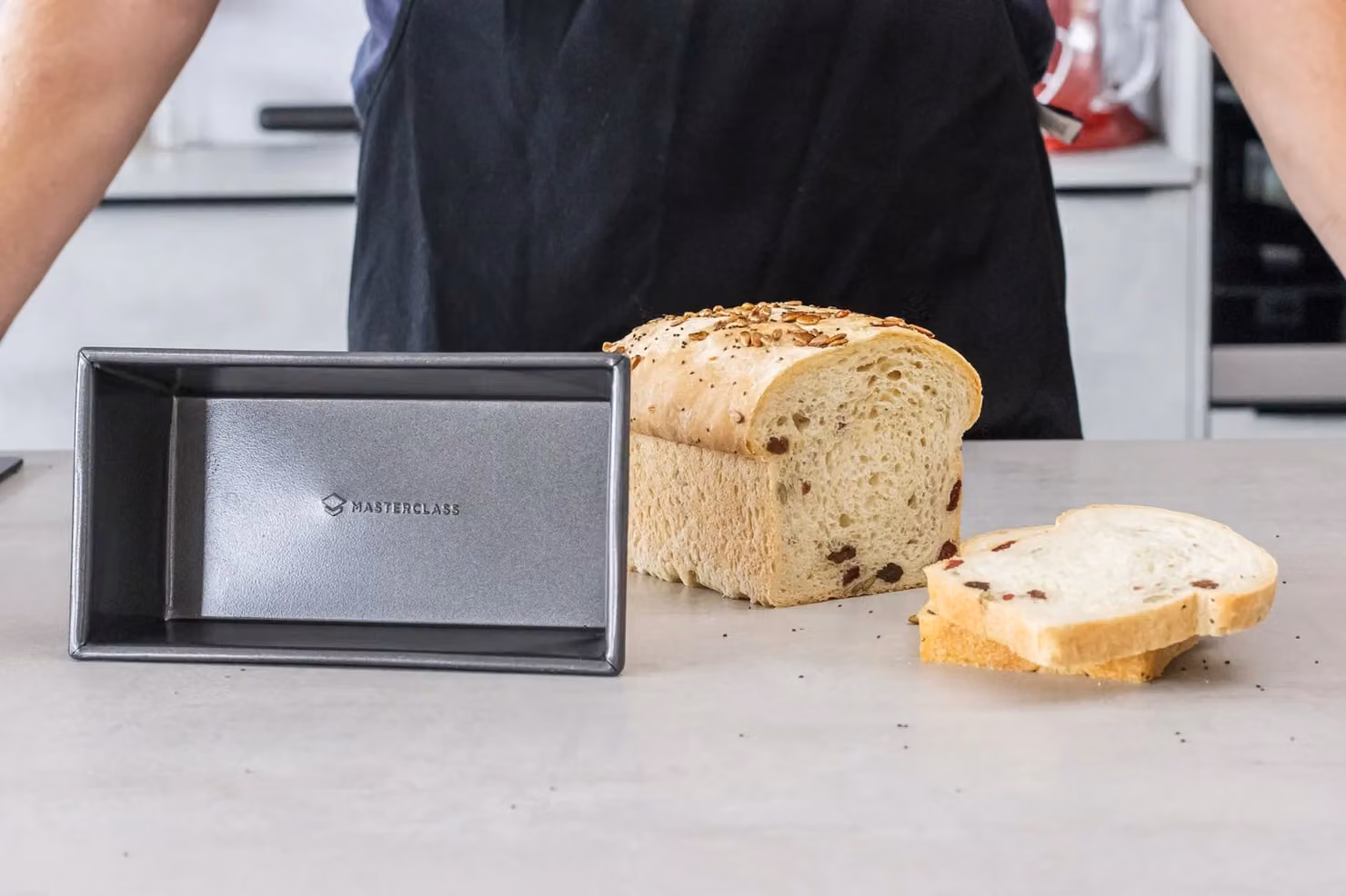 MasterClass Non-Stick Rectangular Box-Sided Loaf Tin, Grey Carbon Steel – 5