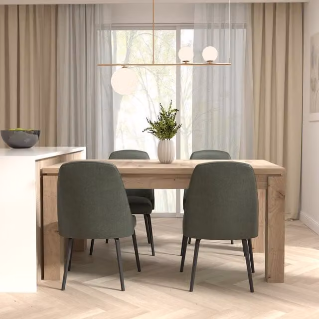 Furniture To Go Trondheim Extendable Rectangular Dining Table in Artisan Oak Brown