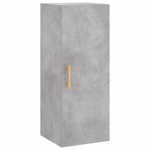 vidaXL Wall Mounted Cabinet in Grey with Hinged Doors, W/D/H: 34.5 x 34 x 90 cm