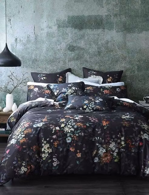 MM Linen Ciana Floral Pure Cotton Bedding Set, Multicolour, 200 x 200 cm