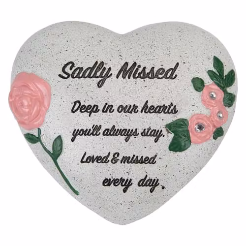 VFM e-Store Memorial Flower Pot Ornament in Grey, W: 16 cm, D: 14 cm, H: 7 cm – 1