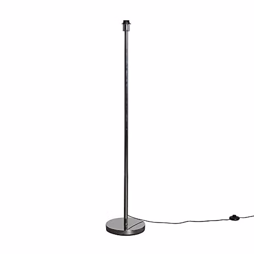 ValueLights Charlie Modern Silver Chrome Metal Floor Lamp Base, Height: 130 cm – 1