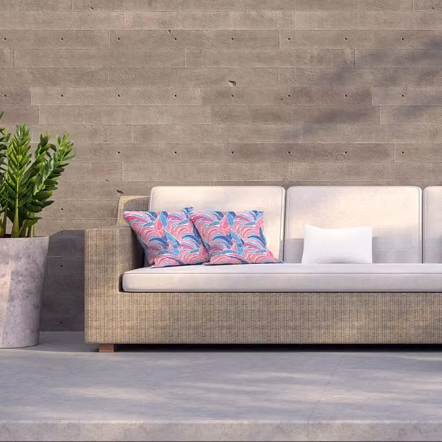 Benjamin Tate Design LTD Boho Pink Graphic Square Outdoor Cushion, W: 60 cm, H: 60 cm