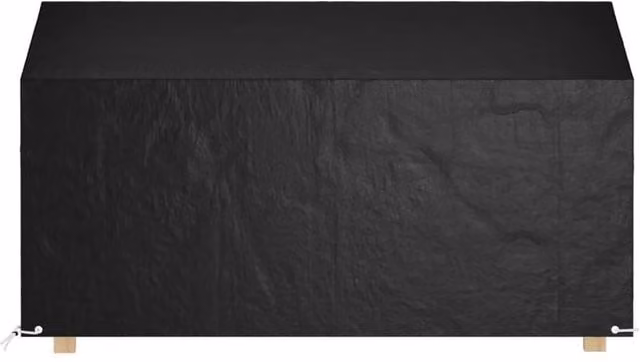 Berkfield Home Water-Repellent Polyethylene Garden Bench Covers, 2 Pack, Black, W: 210 cm, D: 70 cm, H: 70-88 cm