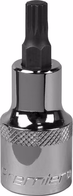 Loops M7 Forged Spline Socket Bit 1/2 Inch Square Drive Stainless Steel Silver and Multicolour – 1