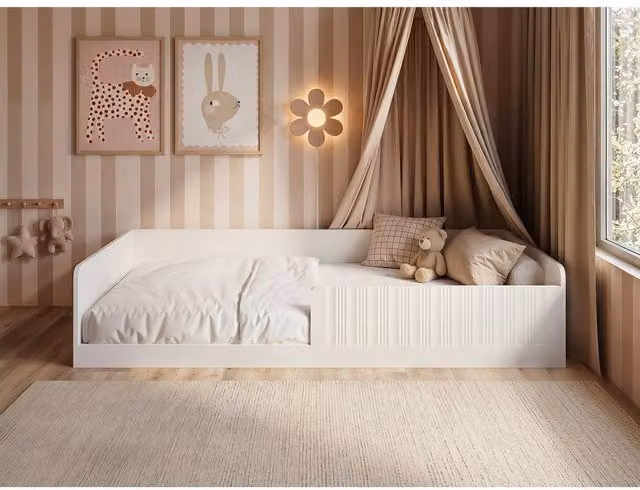 Flair Nadia Single Montessori Floor Bed in White