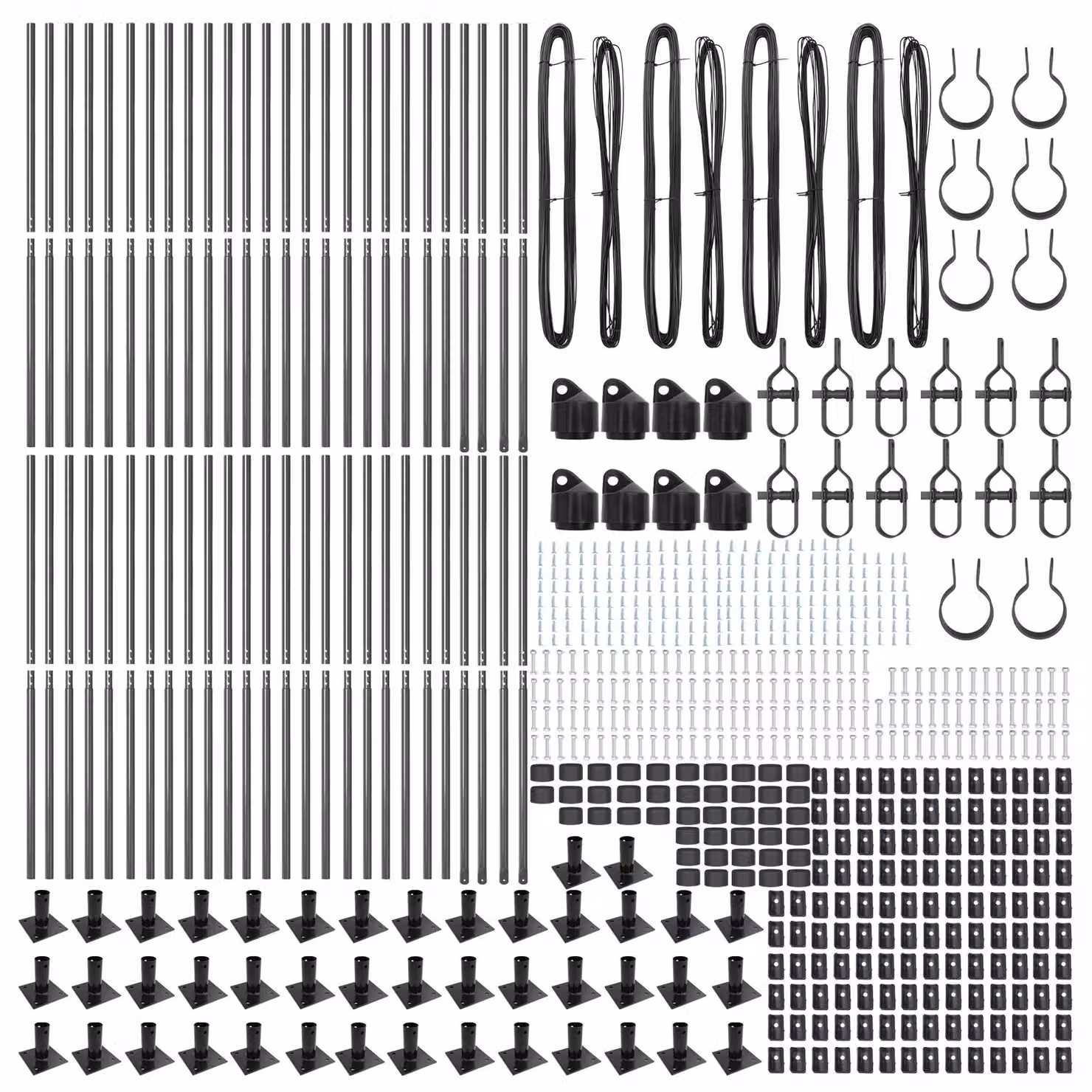 Berkfield Home Round Steel Fence Posts, Set of 104, Grey, Height: 170 cm – 2