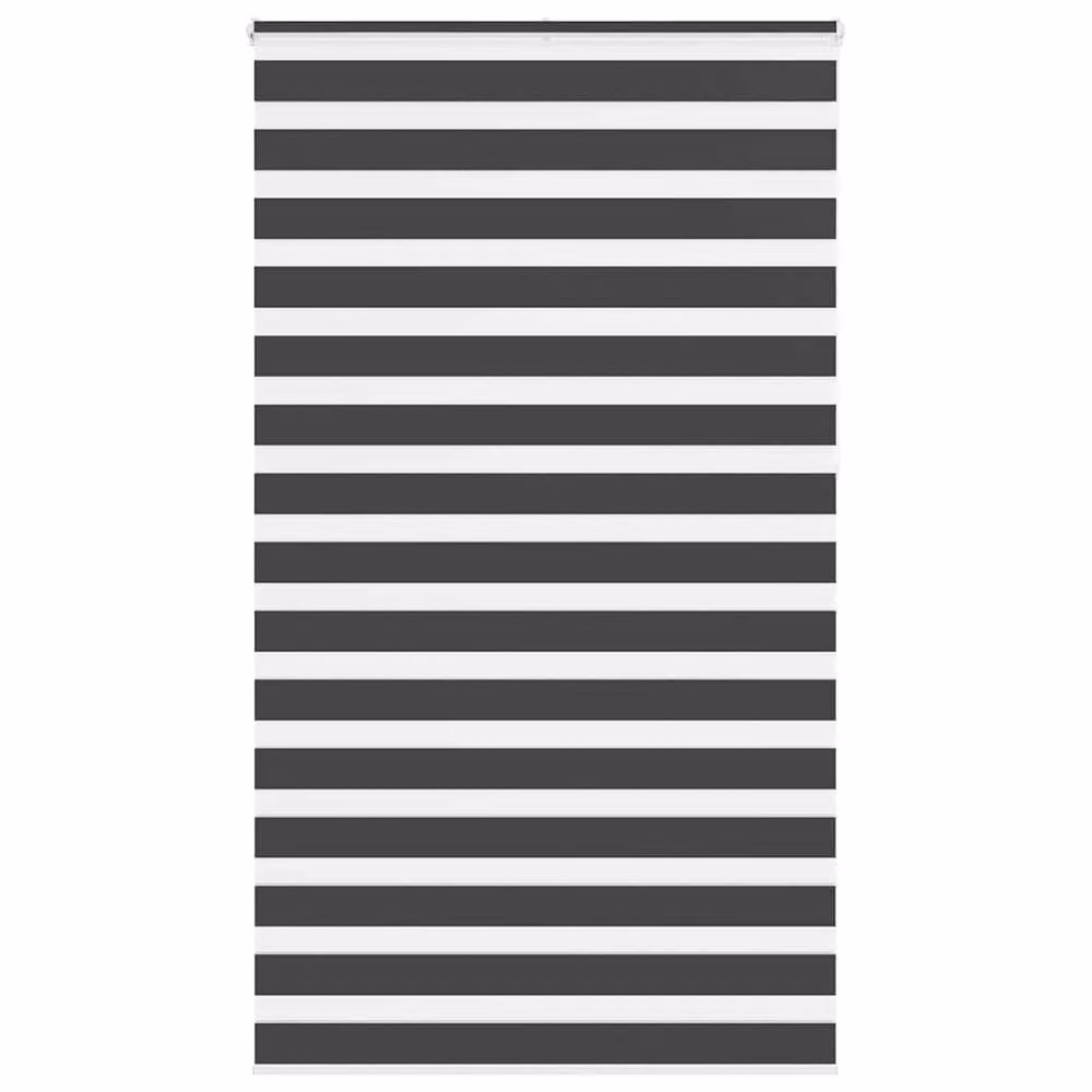 Berkfield Home Black Zebra Day and Night Blind with Polyester Fabric, W: 120.9 cm, H: 230 cm – 2