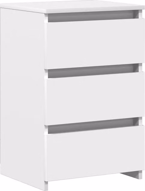 Berkfield Home Set of 2 Modern White Wall Mounted Bed Cabinets, W/D/H: 40 x 35 x 62.5 cm