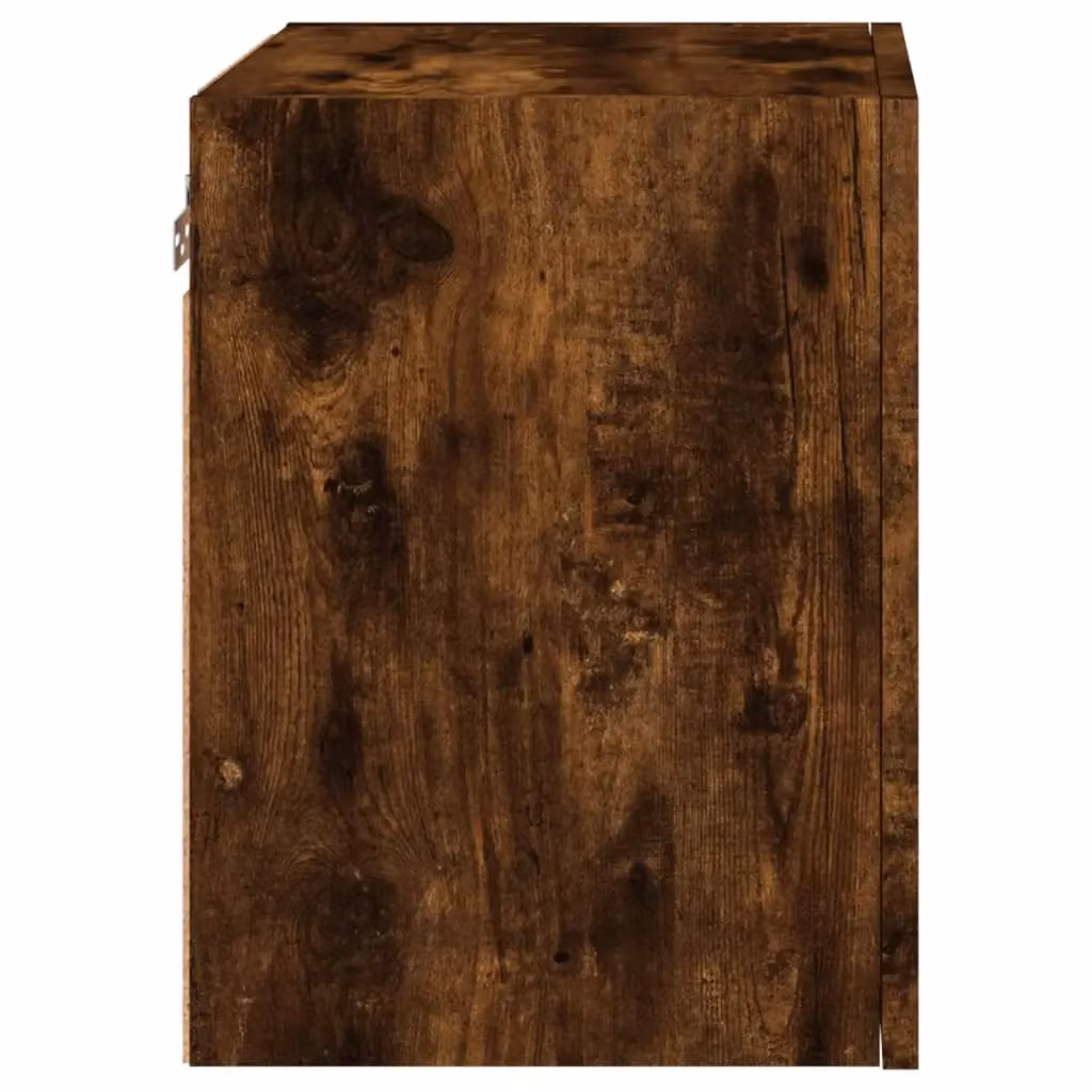Berkfield Home Set of 2 Smoked Oak TV Wall Cabinets in Brown, W/D/H: 40.5 x 30 x 40 cm – 6