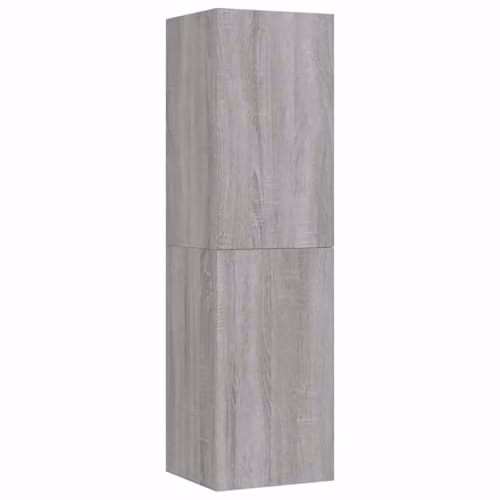 vidaXL Wall-mounted TV Cabinet in Grey, W/D/H: 110 x 30.5 x 30 cm