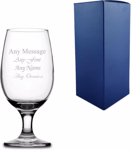 Uniqueful Personalised Maldive Cider Beer Glass, 12.5oz, Clear