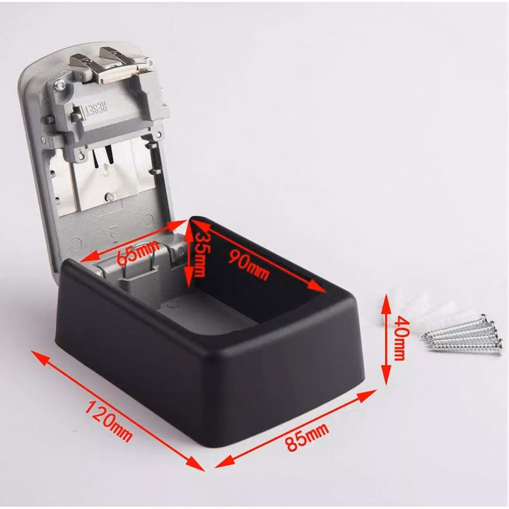 NESTLUNE Waterproof Wall Mounted Outdoor Combination Key Safe Box in Black – 2