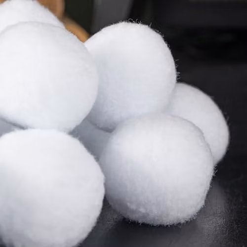 Samuel Alexander 12 Pack of White Fabric Christmas Faux Snowballs, 6 cm – 4