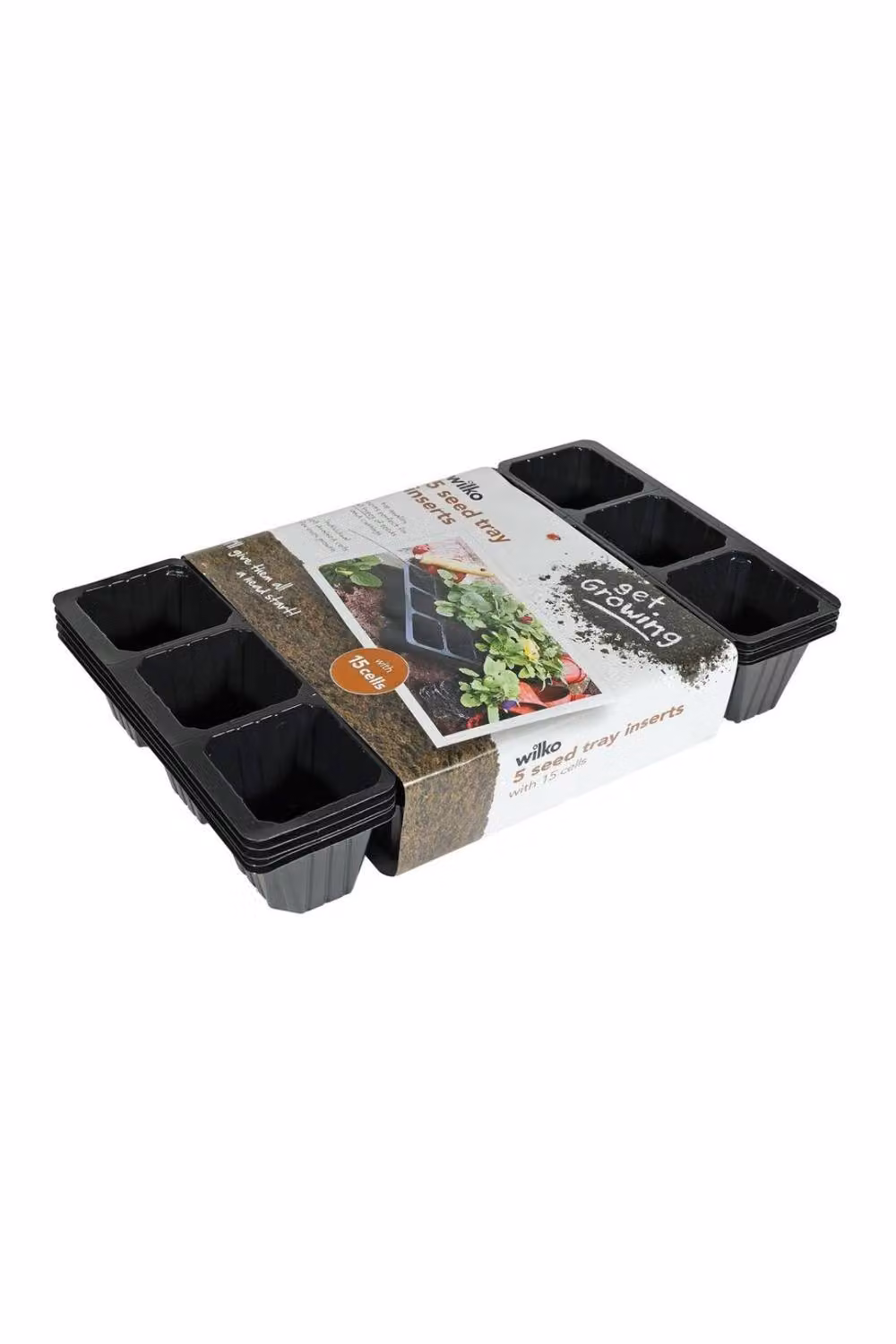 KDMD 15 Cell Black Plastic Seed Tray Insert, Pack of 5 – 2