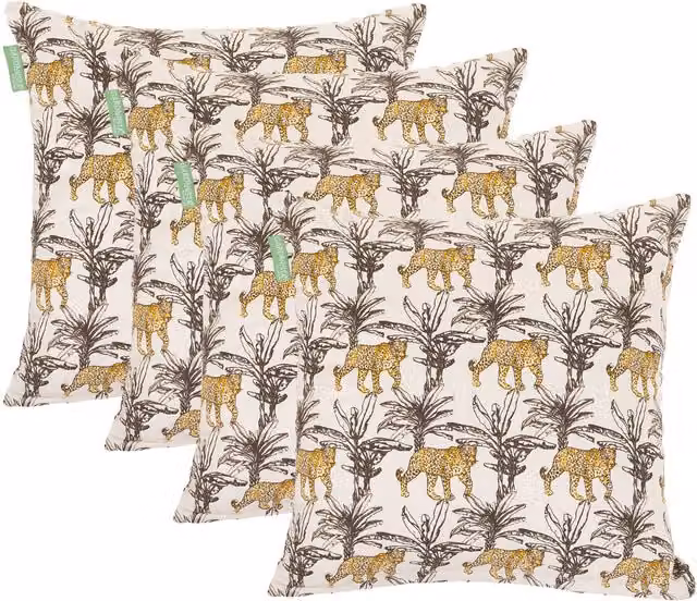 Gardenista Jungle Leopard Printed Outdoor Scatter Cushion, Multicolour, W/D/H: 45 x 45 x 45 cm
