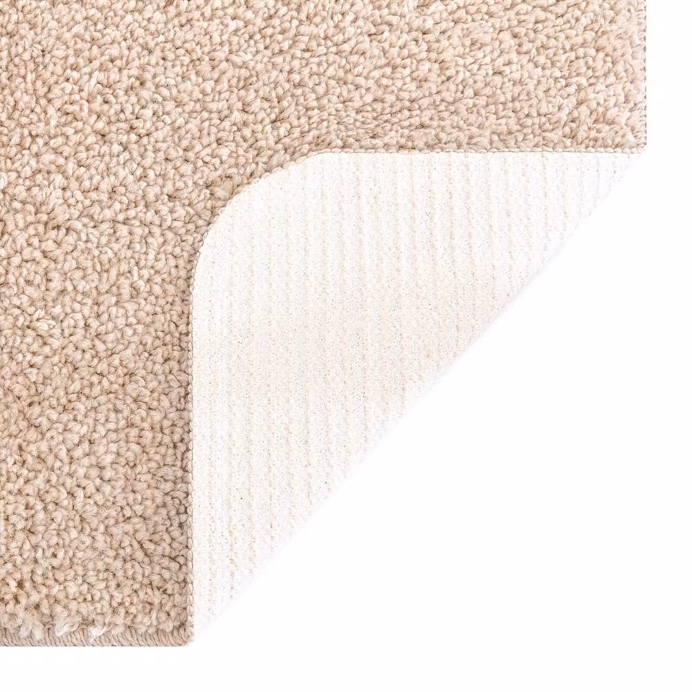 Berkfield Home Rectangular Non-Slip Bath Mat in Beige, W: 70 cm, L: 120 cm
