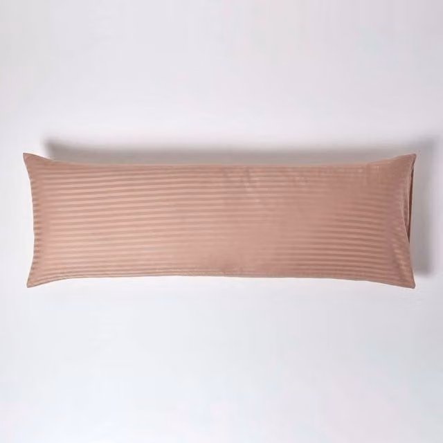 Homescapes 330 Thread Count Egyptian Cotton Percale Pillowcase in Beige