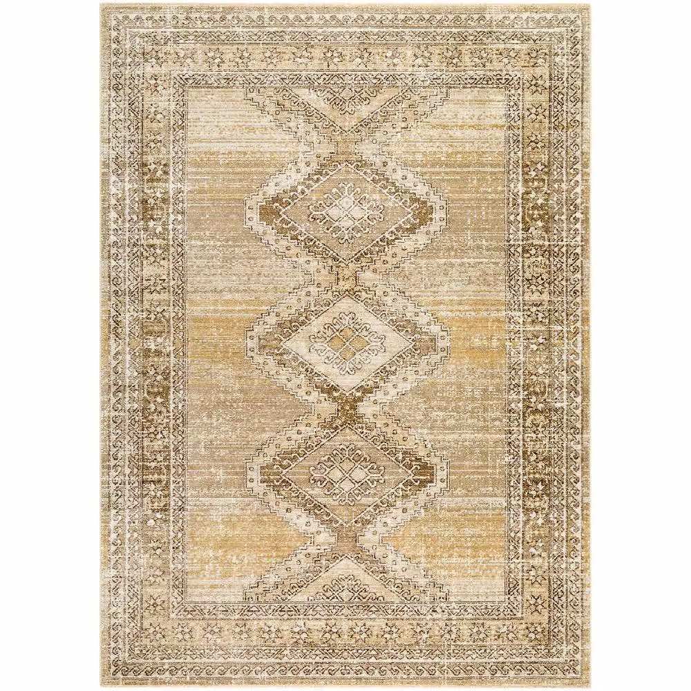 Livabliss Fifth Avenue Vintage Traditional Fringe Living Room Rug in Brown, Grey and Beige, W: 155 cm, L: 220 cm – 2
