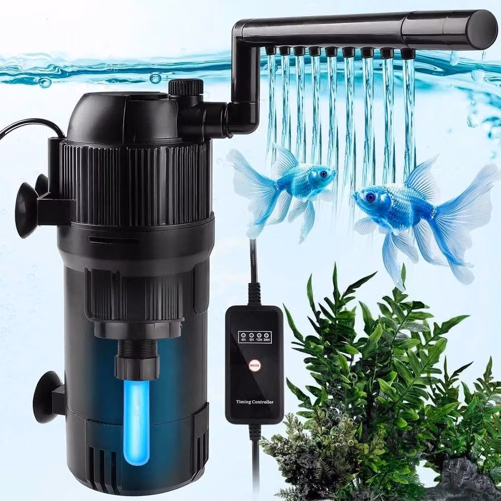 FLAVORA 5 in 1 Aquarium Fish Tank Internal Filter, Black, 110 cm – 3
