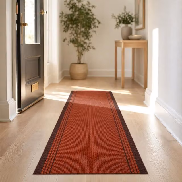 Bravich Sydney Non Slip Red Hallway Runner