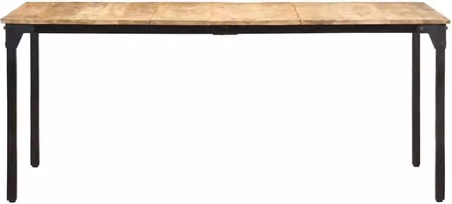 Berkfield Home Rectangular Dining Table in Brown Rough Mango Wood, W/D/H: 180 x 90 x 76 cm – 1