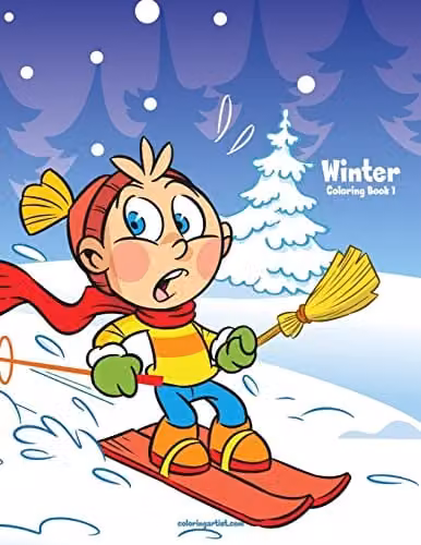 Winter Coloring Book 1: Volume 1 Multicolour Childrens Paper Coloring Book