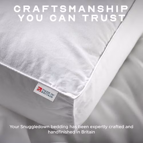Snuggledown Hotel Side Sleeper Pillow, Firm Support for Side and Back Sleepers, White, W: 64 cm, H: 38 cm – 5