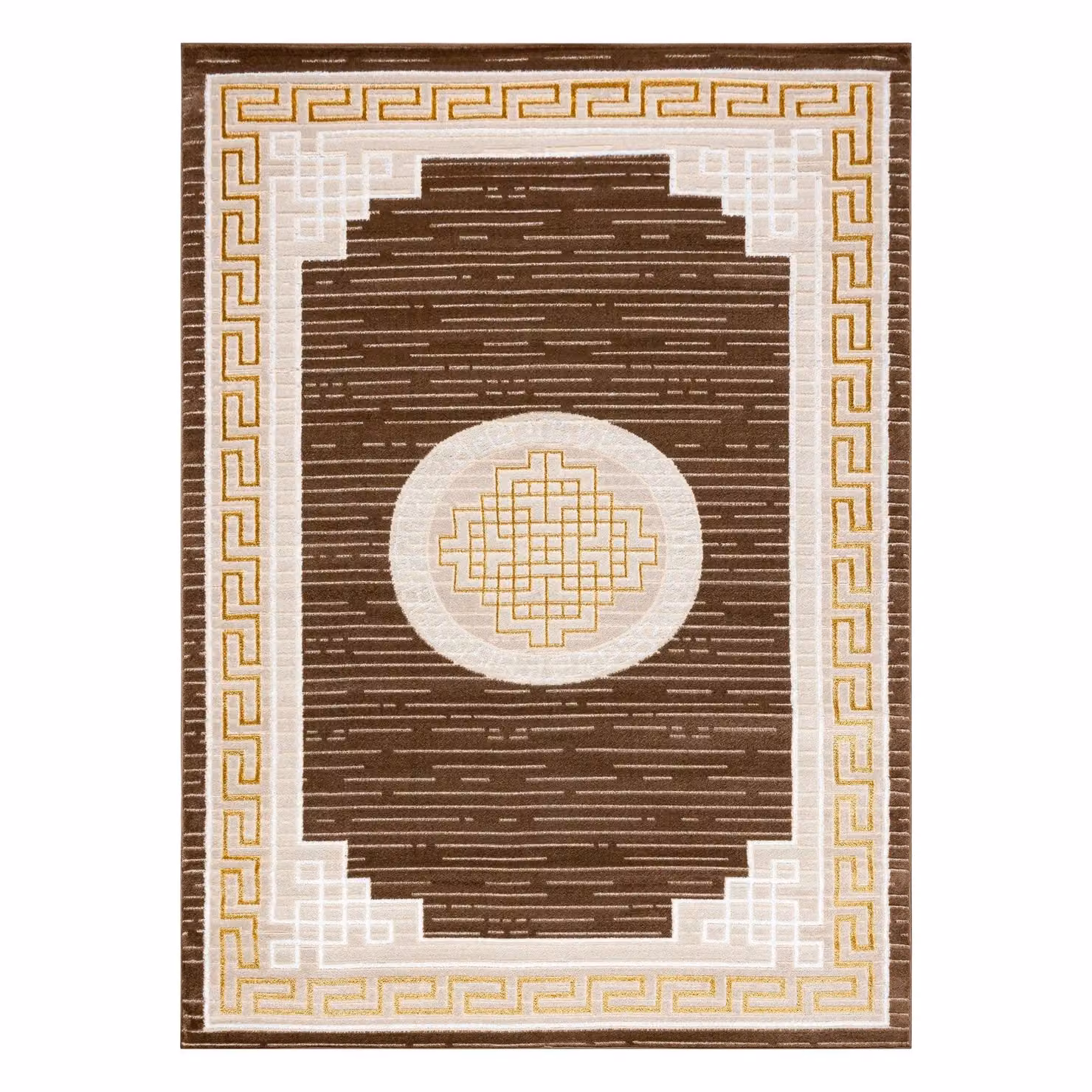 RugsX Mefe Rectangular Rug in Beige and Brown, W: 140 cm, D: 190 cm – 3