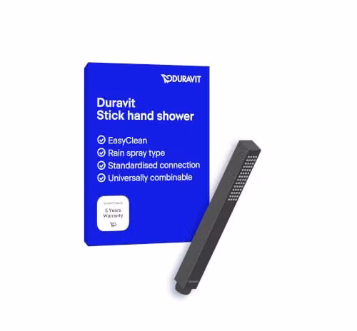 Duravit Universal Rain Shower Head with Anti-Limescale Function, Matt Black – 1