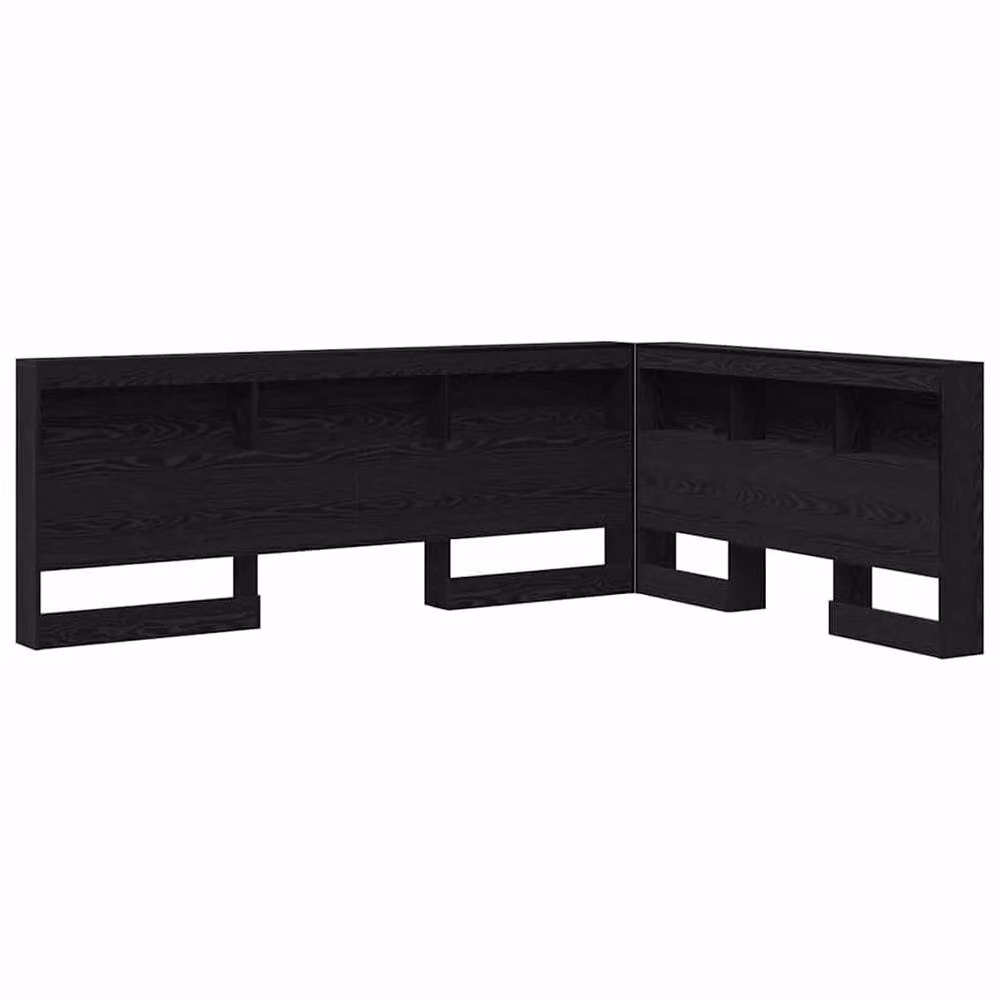 Berkfield Home Storage Headboard with Shelf in Black Oak, Width: 140 cm – 3