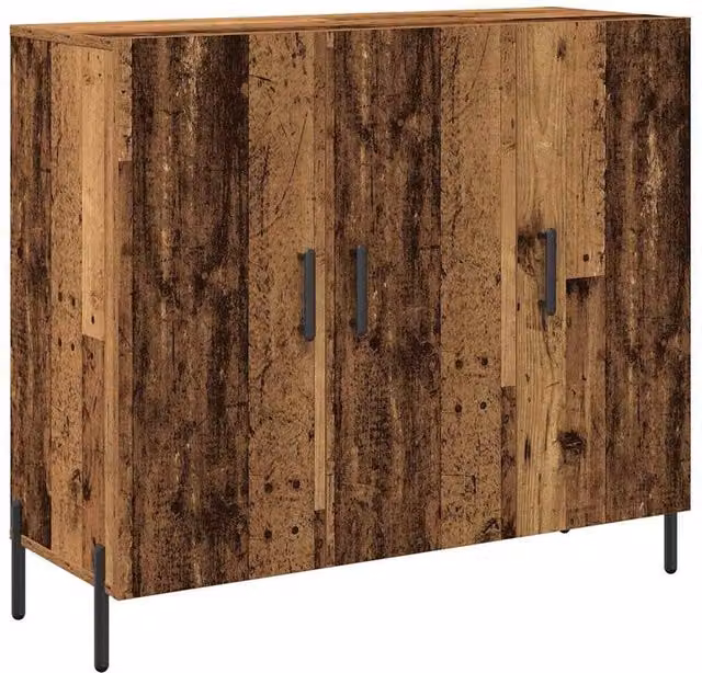 Berkfield Home Rustic Sideboard in Brown, W/D/H: 90 x 34 x 80 cm
