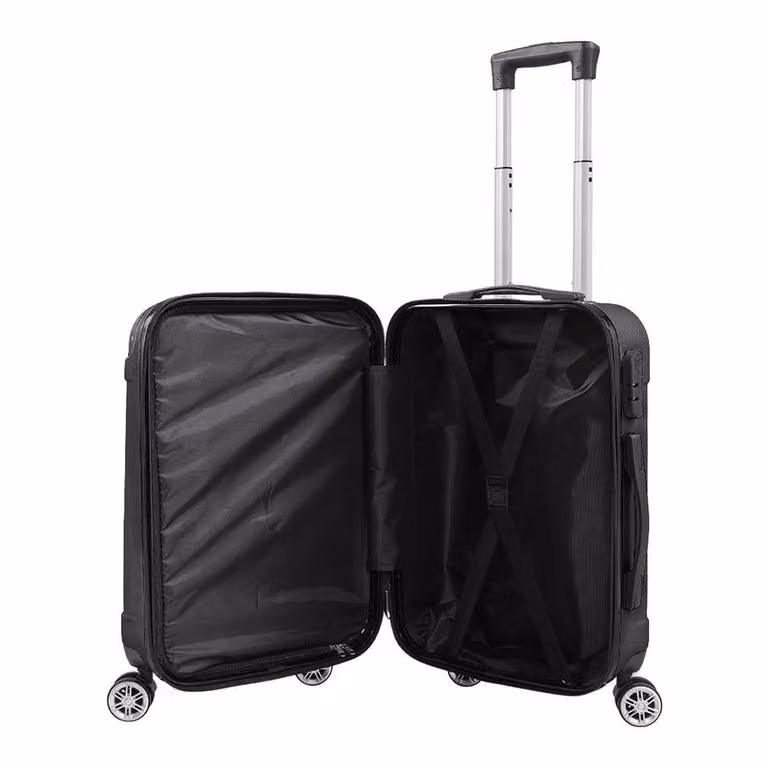 SHEONLY 3-Piece Travel Suitcase Set in Black