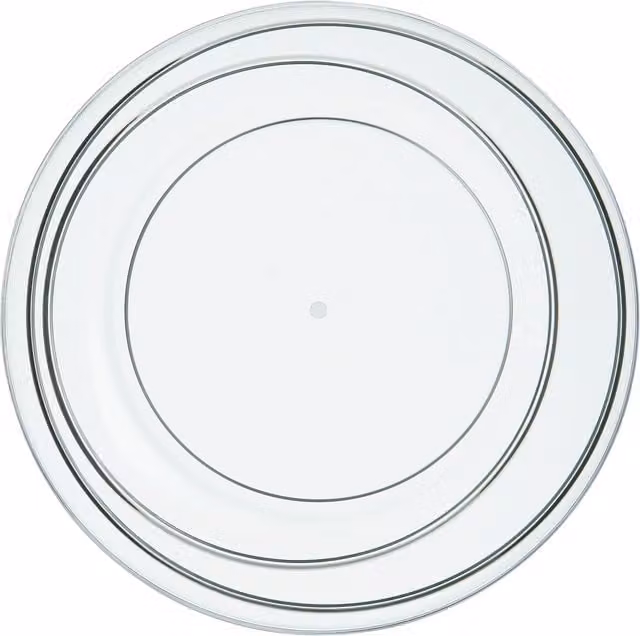 Orsina Transparent Geometric Plastic Dessert Plate