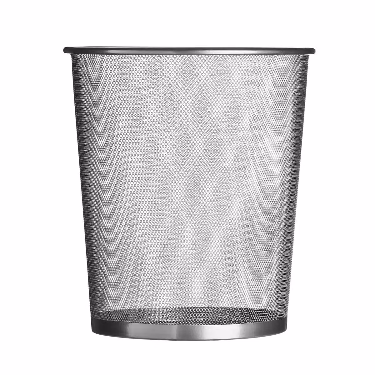 Orsina Large Matt Silver Metal Wire Mesh Waste Paper Basket – 3
