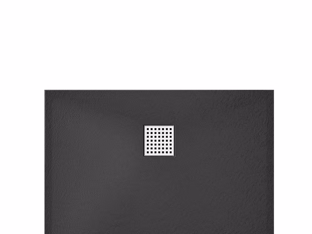 Vente-unique Rectangular Resin Shower Tray in Black, W/D: 120 x 90 cm – 4
