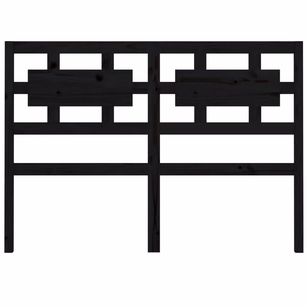 Berkfield Home Rustic Black Solid Wood Pine Bed Headboard, W: 205.5 cm, D: 4 cm, H: 100 cm – 3