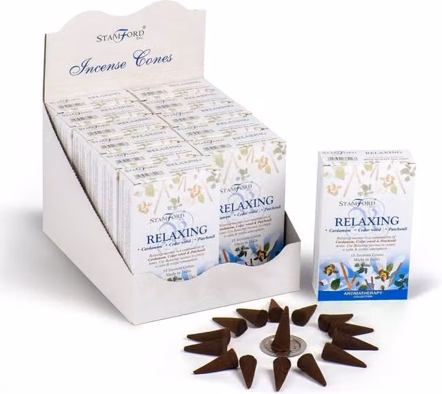 Stamford Plain Incense Cones in White and Brown