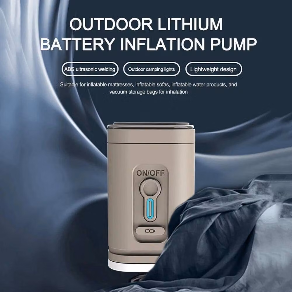 FLAVORA Brown Portable Mini Rechargeable Electric Air Pump – 4