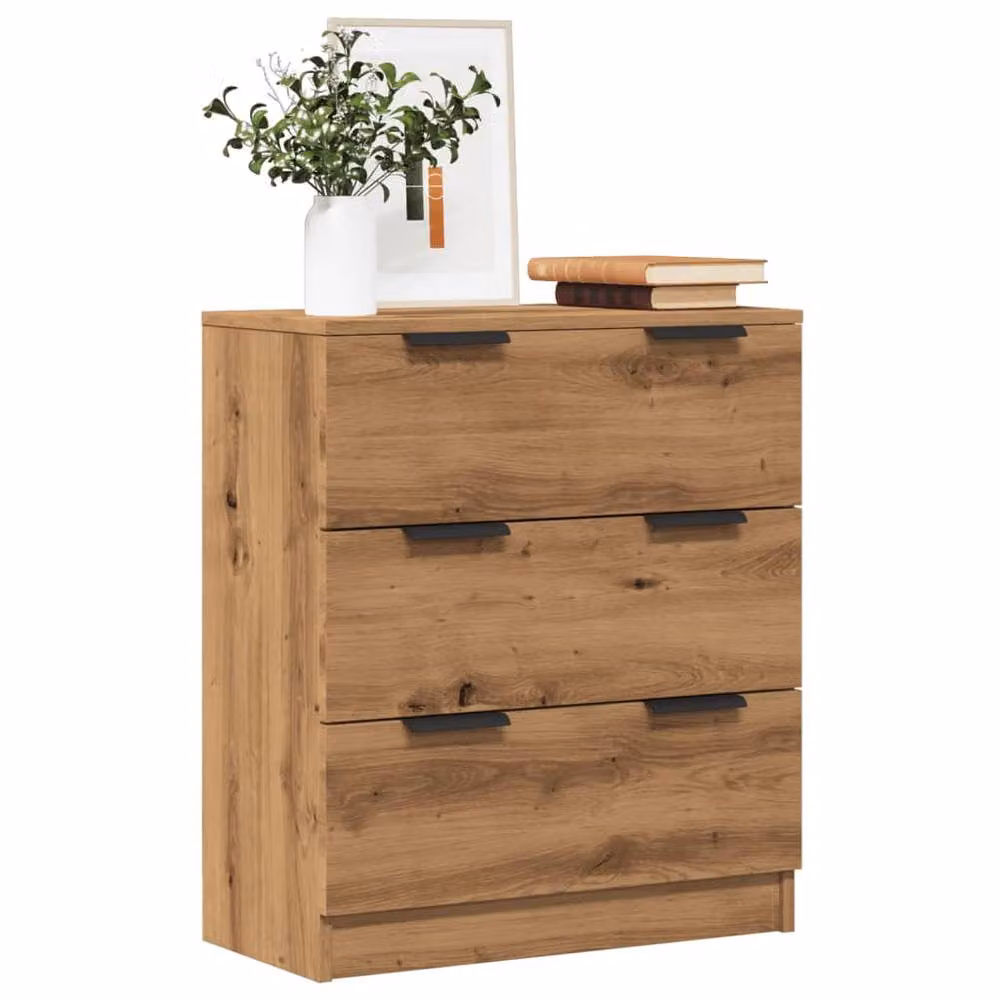 Berkfield Home Artisan Oak Sideboard in Brown, W/D/H: 60 x 30 x 70 cm – 2