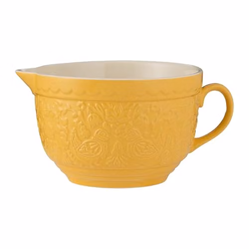 Mason Cash Home to Roost Stoneware Batter Bowl with Pouring Spout, Yellow, 2.3 l