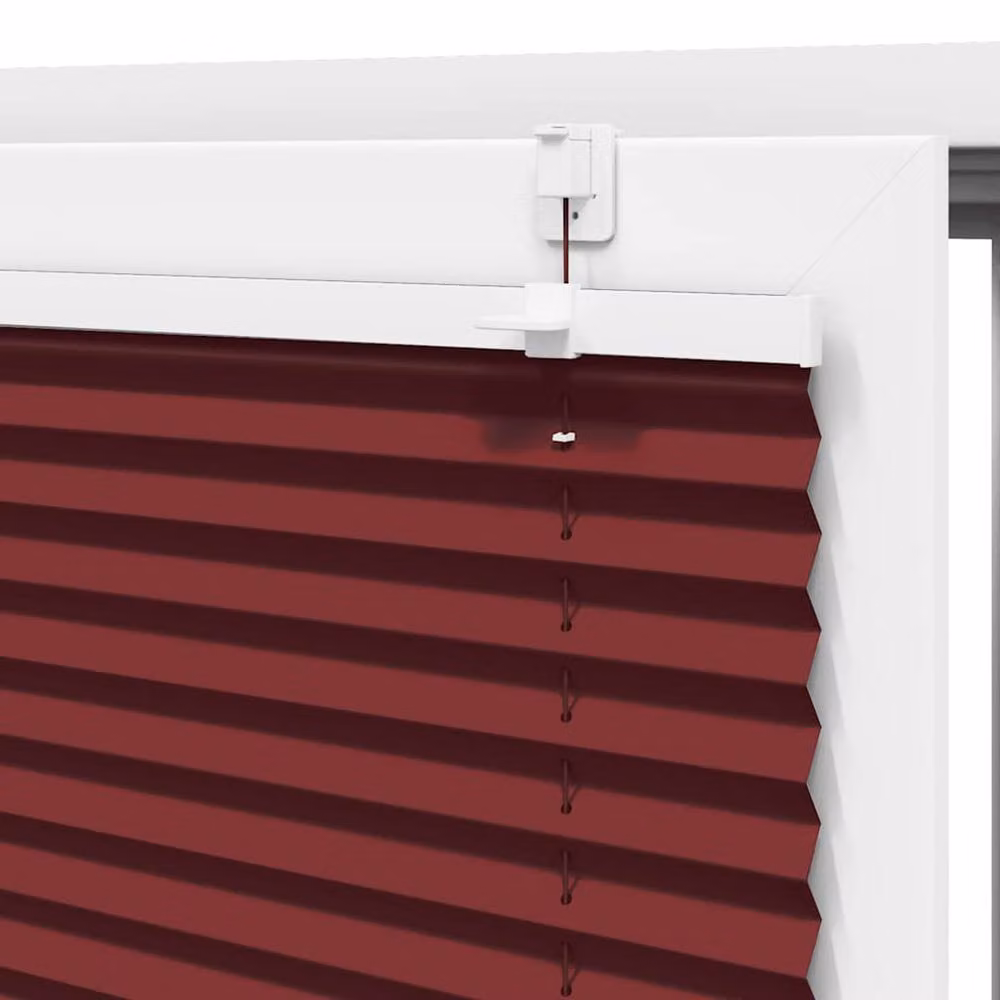 Berkfield Home Single Pleat Opaque Polyester Blind in Red, W: 120 cm, H: 200 cm – 5
