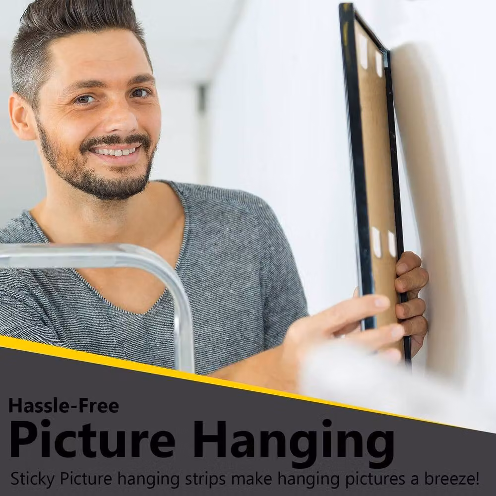 ATEK White Double-Sided Picture Hanging Strips, 60 Pairs Value Pack for Mirrors and Wall Decor – 4