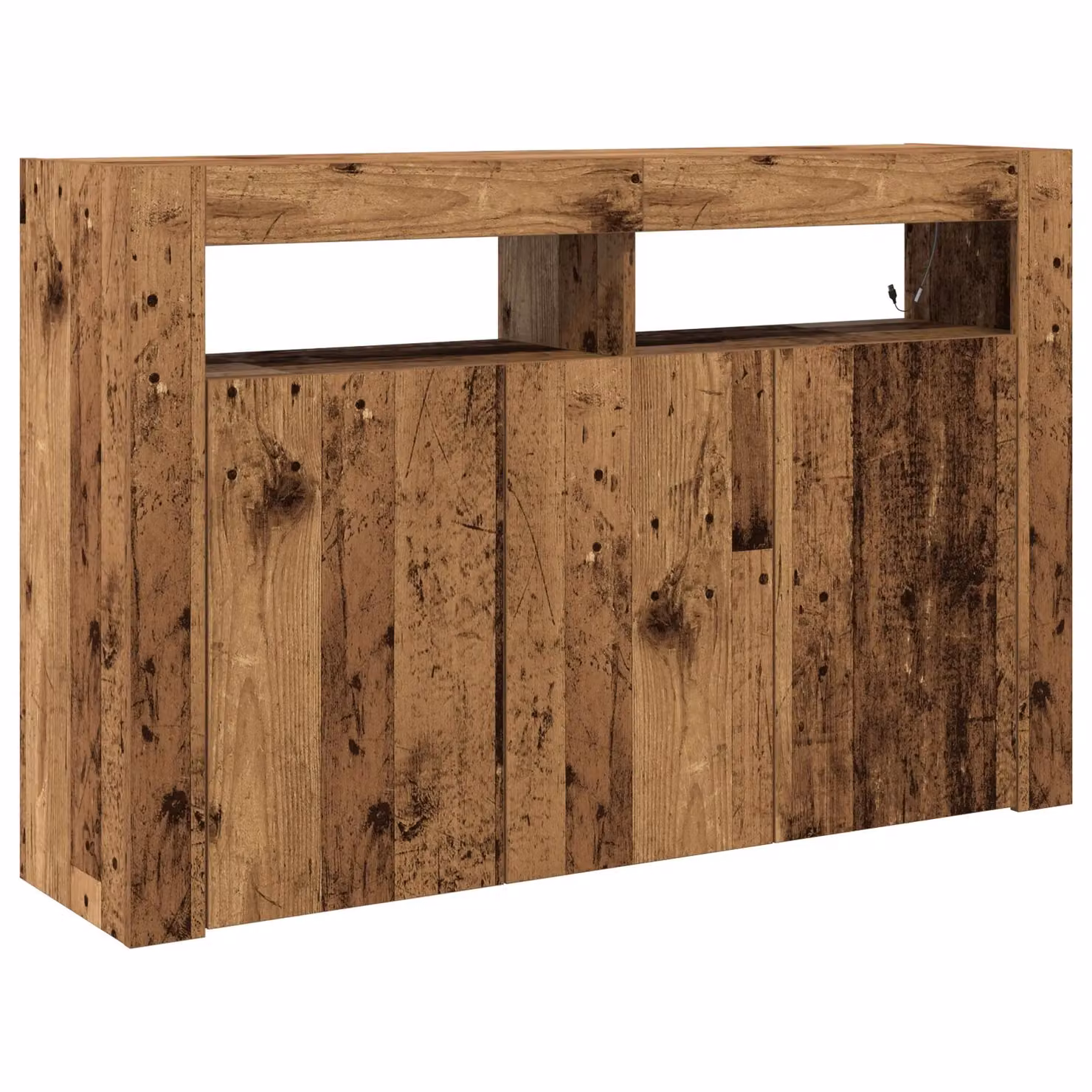 Berkfield Home Modern Sideboard in Brown with Integrated Lighting, W/D/H: 116 x 30 x 75 cm – 2