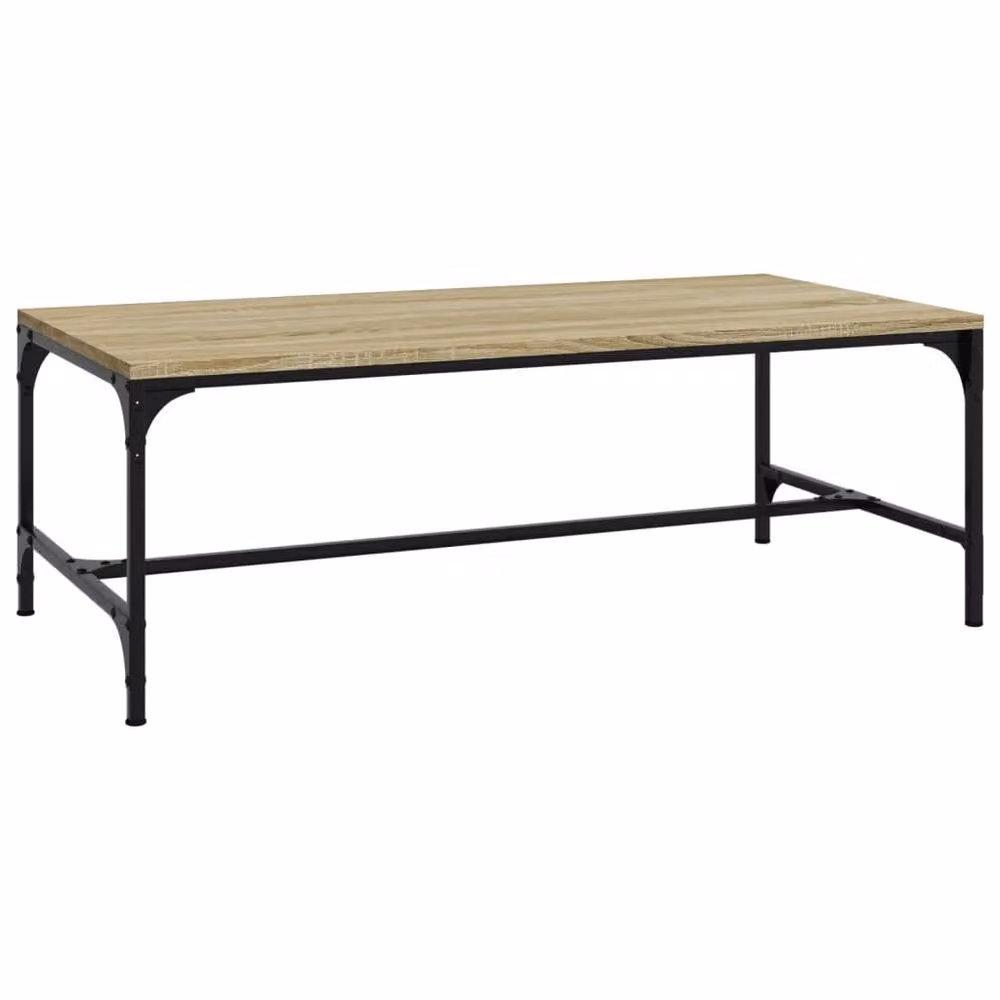 Berkfield Home Sonoma Oak Decorative Coffee Table in Light Tan, W/D/H: 100 x 50 x 35 cm – 2