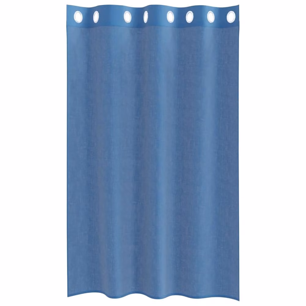 Berkfield Home Royal Blue Voile Fabric Panel Curtains with Eyelets, 2 Pack, H: 175 cm x W: 140 cm – 3