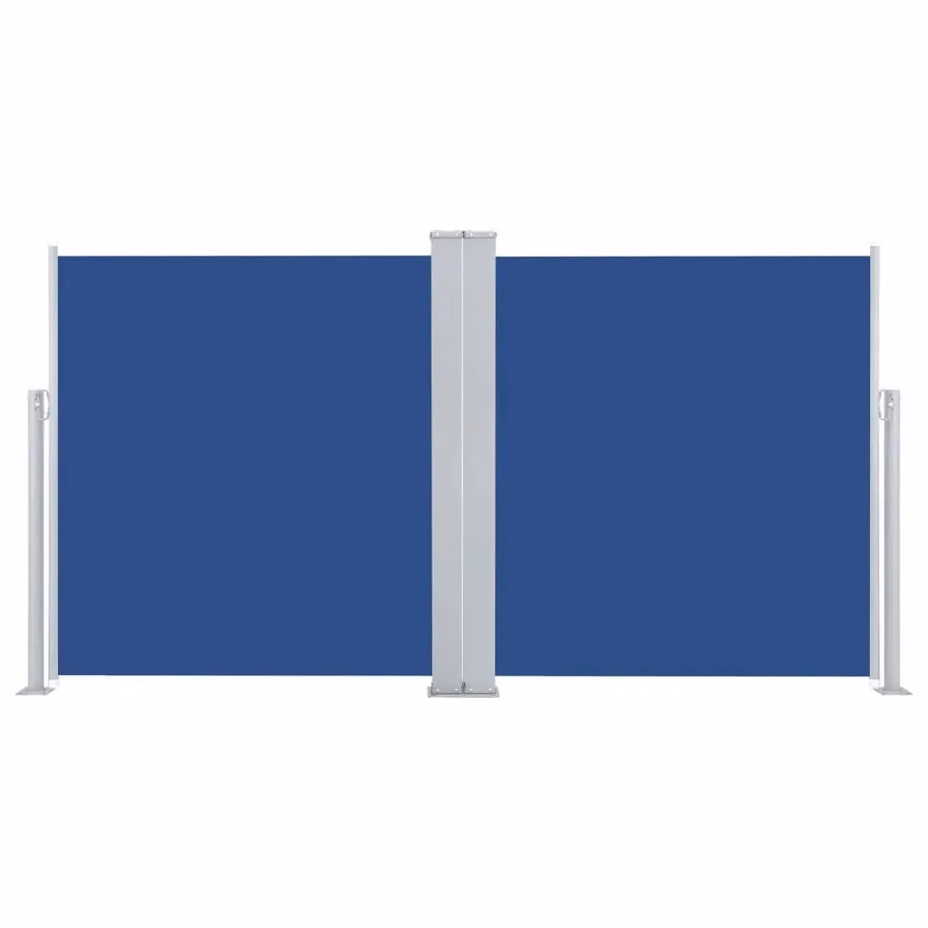 Berkfield Home Retractable Blue Polyester Side Awning, W: 600 cm, H: 160 cm – 2